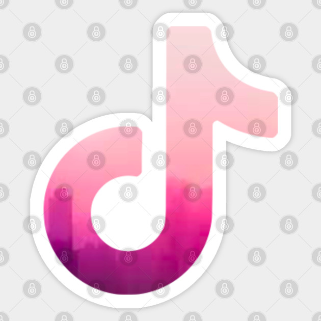 Aesthetic Tik Tok Logo Tiktok Sticker Teepublic Au