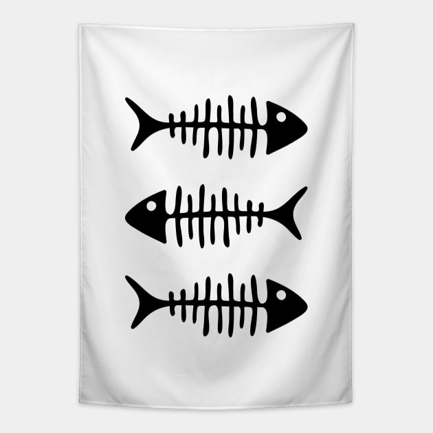 Fish Bones Tapestry by majoihart