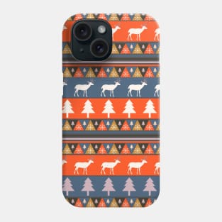 Festive winter deer pattern Phone Case