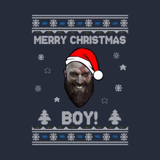 God Of War Kratos Merry Christmas Boy T-Shirt