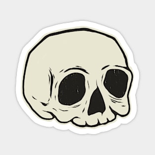 Classic Skull (WHITE) Magnet