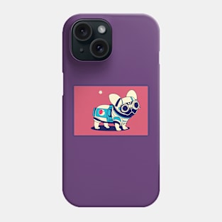 Pug as a astronaut Phone Case
