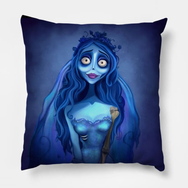 Emily The Corpse Bride Pillow by Niniel_Illustrator