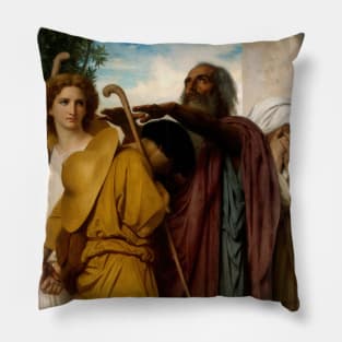 Tobias Saying Good-Bye To His Father by William-Adolphe Bouguereau Pillow