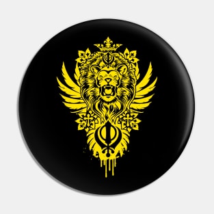 Khanda Warrior Pin