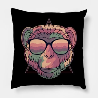 Summer monkey retro Pillow