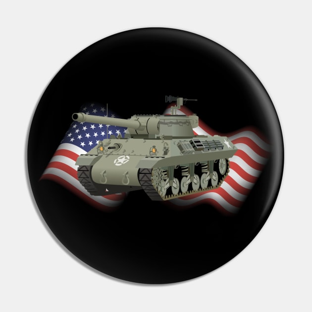 M36 Jackson American WW2 Tank Destroyer Pin by NorseTech