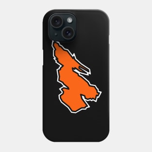 Salt Spring Island Simple Silhouette - Solid Orange Tangerine - Salt Spring Island Phone Case