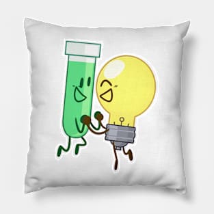 Test Tube x Lightbulb (Inanimate Insanity) Pillow