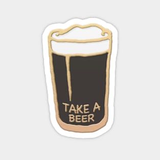 Take a Beer Vintage Artwork Magnet