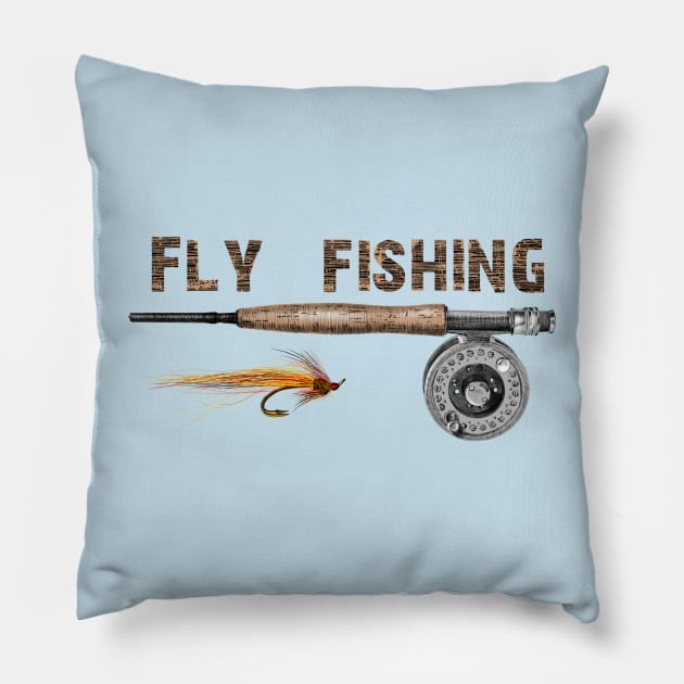 Fly fishing Pillow by sibosssr