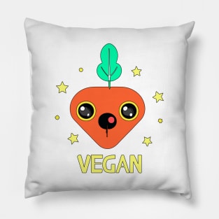 Cute vegan baby carrot Pillow