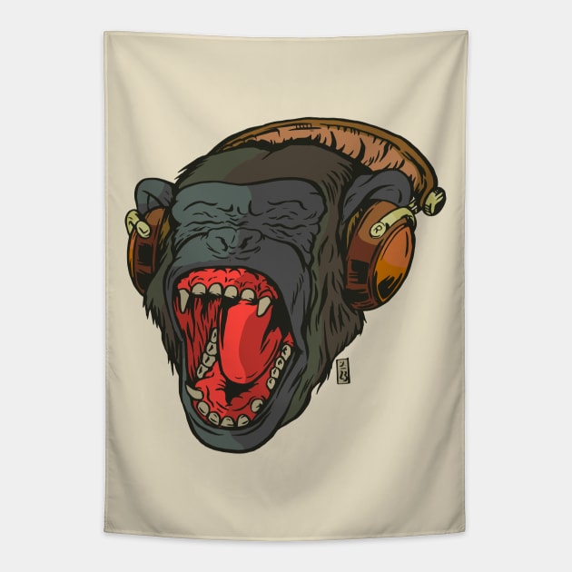 Simian Sing-A-Long Tapestry by Thomcat23