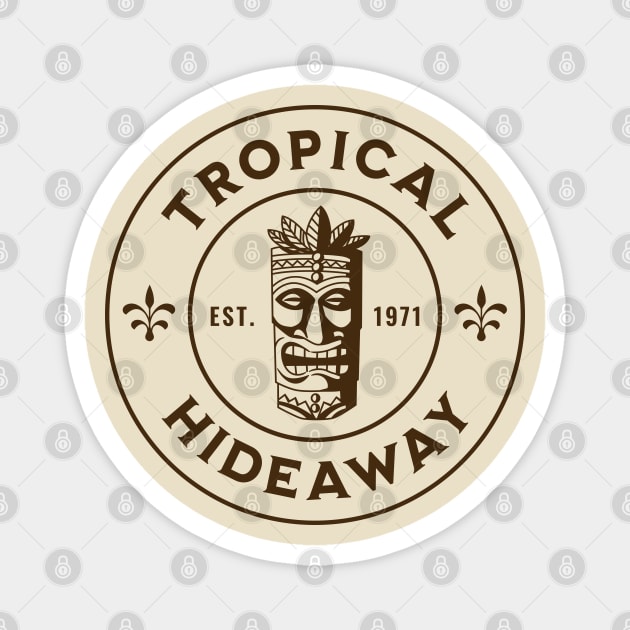 Tiki Room Tropical Hideaway Magnet by Sandpiper Print Design