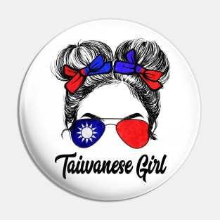 Vintage Taiwan Sunflower Flag Taiwan Lover Pin