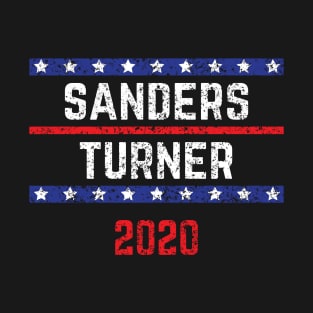 Bernie Sanders 2020 and Nina Turner on the One Ticket Vintage Distressed T-Shirt