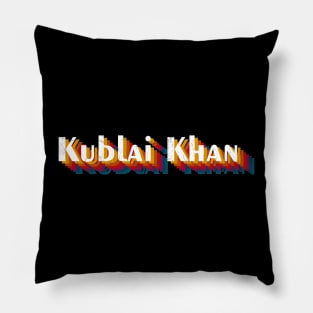 retro vintage Kublai Khan Pillow