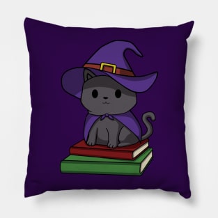 Witch Cat Halloween Pillow