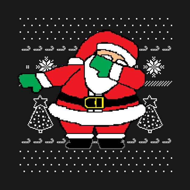 Dabbing Santa Ugly Christmas Sweater by xxllwill