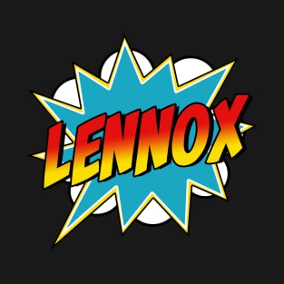 Boys Lennox Name Superhero Comic Book T-Shirt