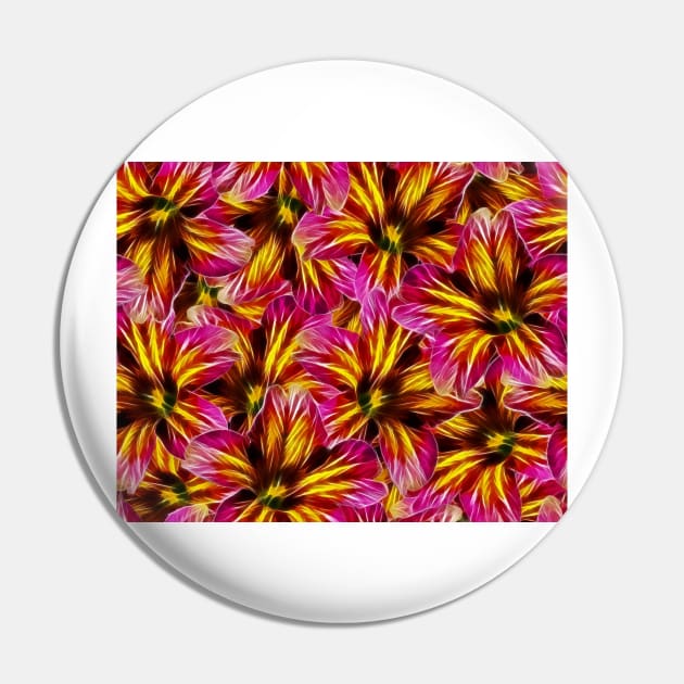 Pink & Yellow Floral Pattern Pin by FloralPatterns