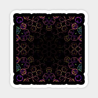 Rose Curve Kaleidoscope | Algorithmic Art Magnet