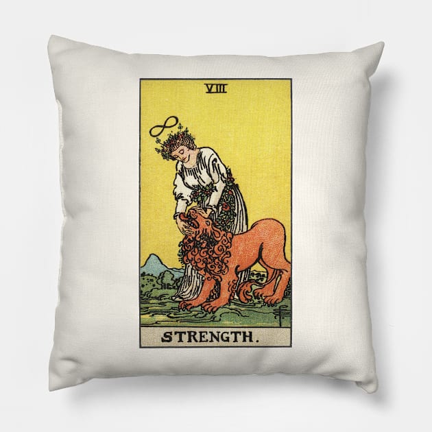 STRENGTH Pillow by WAITE-SMITH VINTAGE ART