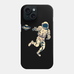 Astronaut Playing Football Phone Case