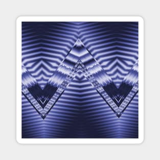 Blue Stripes Fractal Magnet