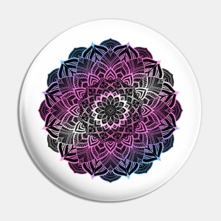 Transgender Pride Striped Mandala Pin