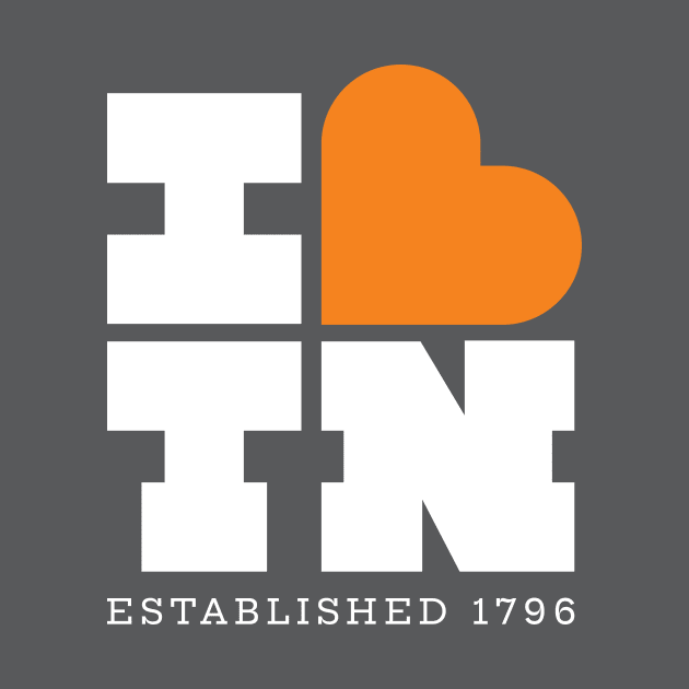 I Heart TN - White and Orange on Black by jepegdesign