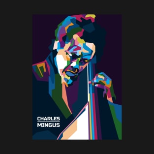 Popart Charles Mingus in WPAP T-Shirt