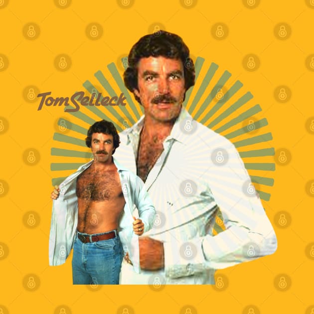 Retro tom selleck 80s by Brown777