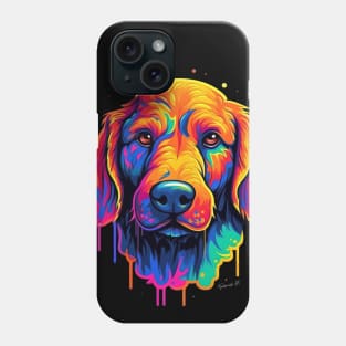 Colorful melting Dog with neon colors #1 Phone Case