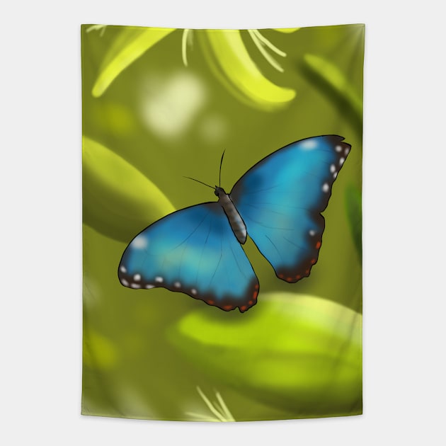 Butterfly Digital Tapestry by Danispolez_illustrations