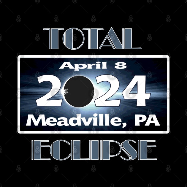 Meadville Pennsylvania Total Solar Eclipse 2024 Path of Totality by DesignFunk