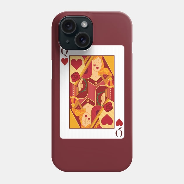 Queen of Hearts Playing Card Phone Case by Woah_Jonny