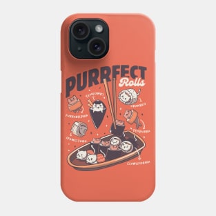 Purrfect Rolls Sushi Cat Sushi Lovers by Tobe Fonseca Phone Case