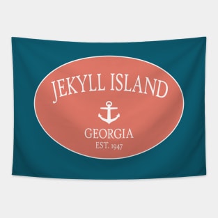 Jekyll Island Georgia Sea Islands Anchor Orange Tapestry