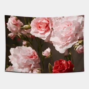 Pink & Red Roses All Over Print Tapestry