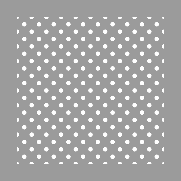 Grey and White Polka Dots Pattern by Ayoub14