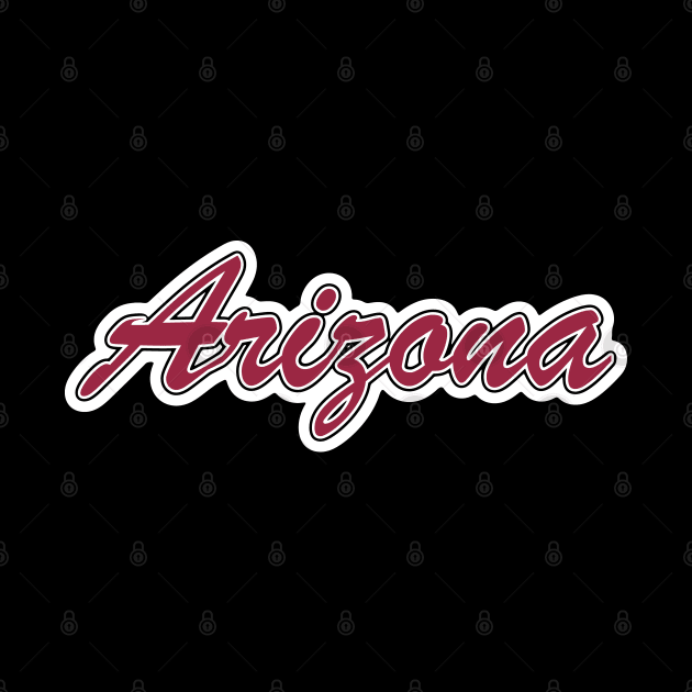 Football Fan of Arizona Red White Black on White by gkillerb