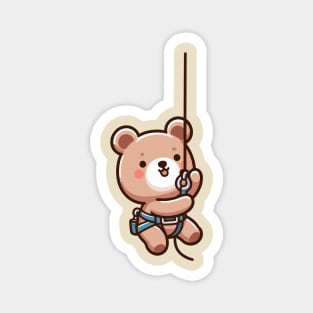 Cute bear Abseiling Magnet