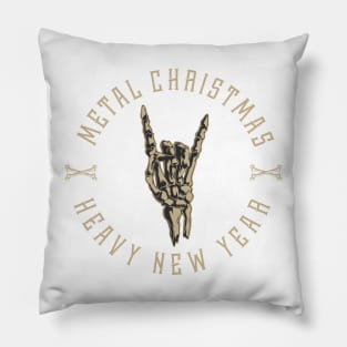 Heavy metal christmas n new year Pillow