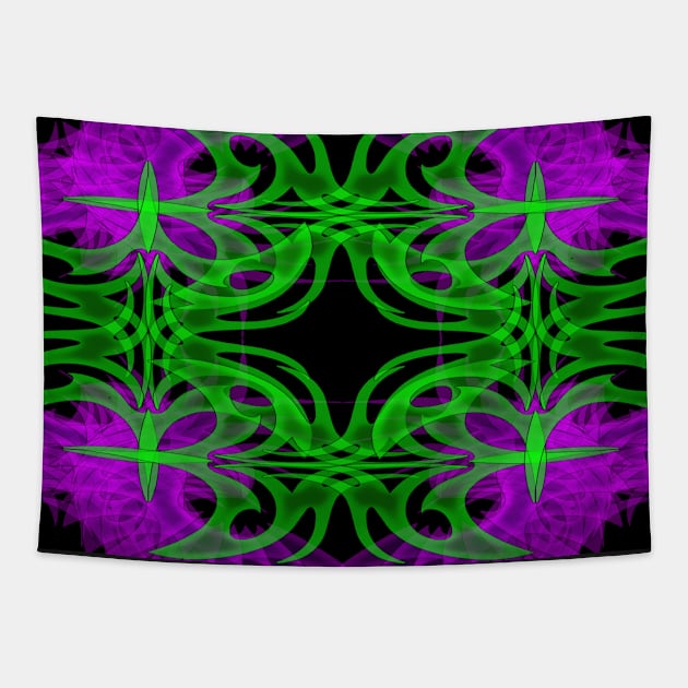 Purple & Green Dream Tapestry by InnerReaper