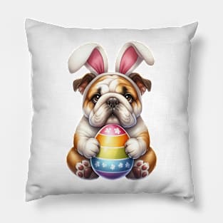 Easter Bulldog Pillow