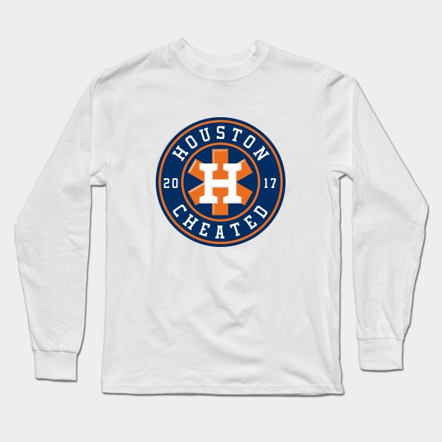 Houston Cheated Logo - Houston Asterisks - Long Sleeve T-Shirt