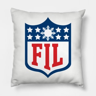 FIL Filipino NFL Crest Logo by AiReal Apparel Pillow