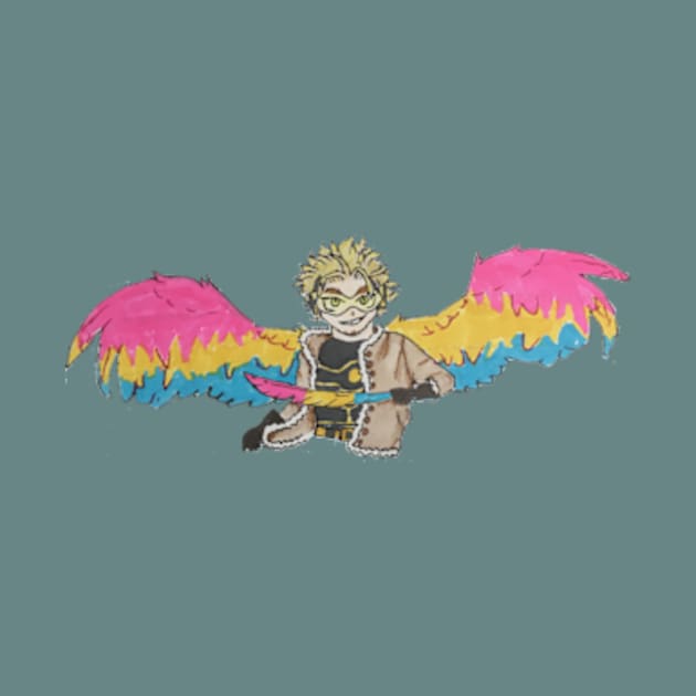 Pansexual pride Hawks by Geekiestcountrygal