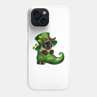 Siamese Cat Shoes For Patricks Day Phone Case